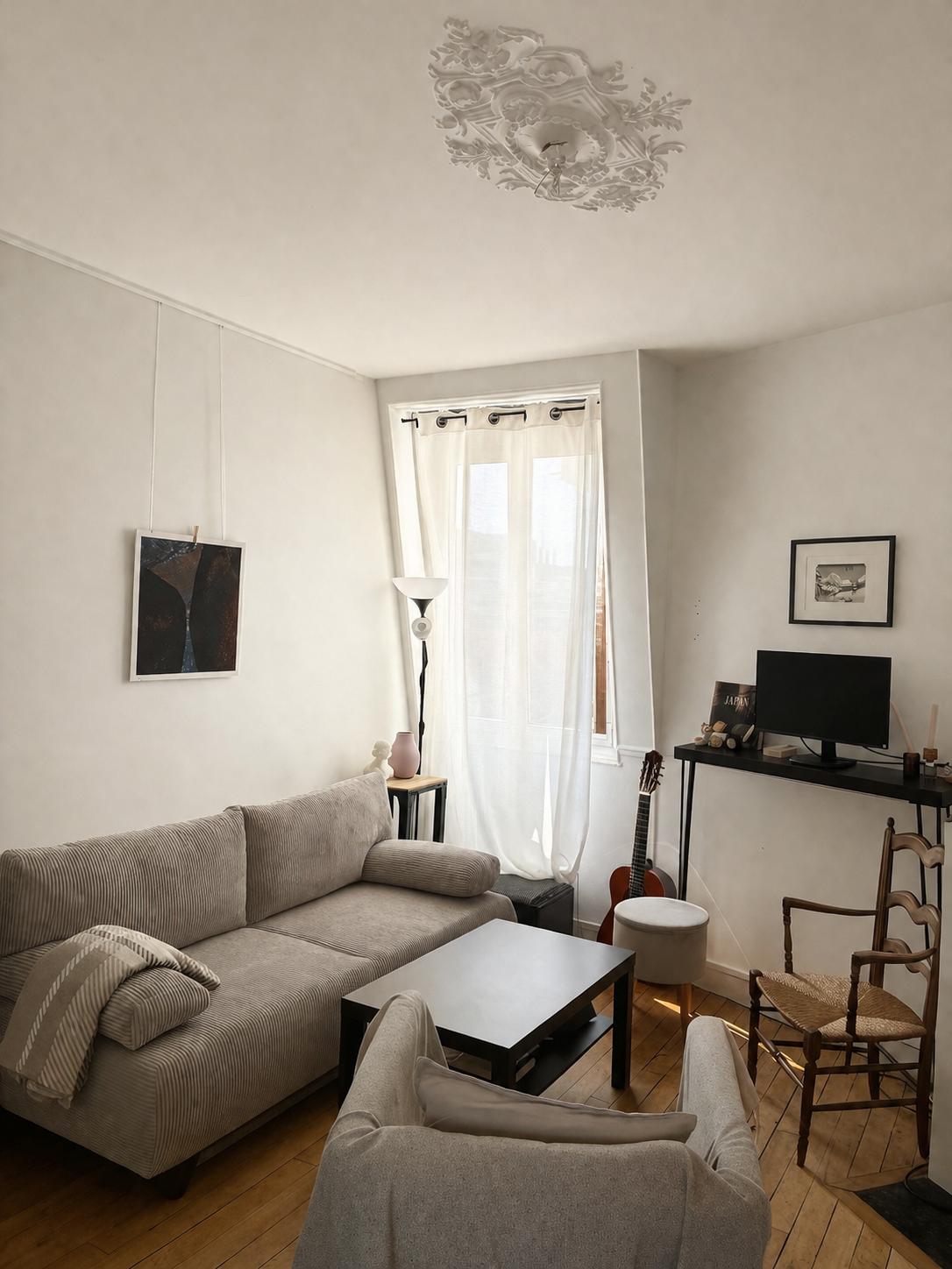 The living room, late morning light